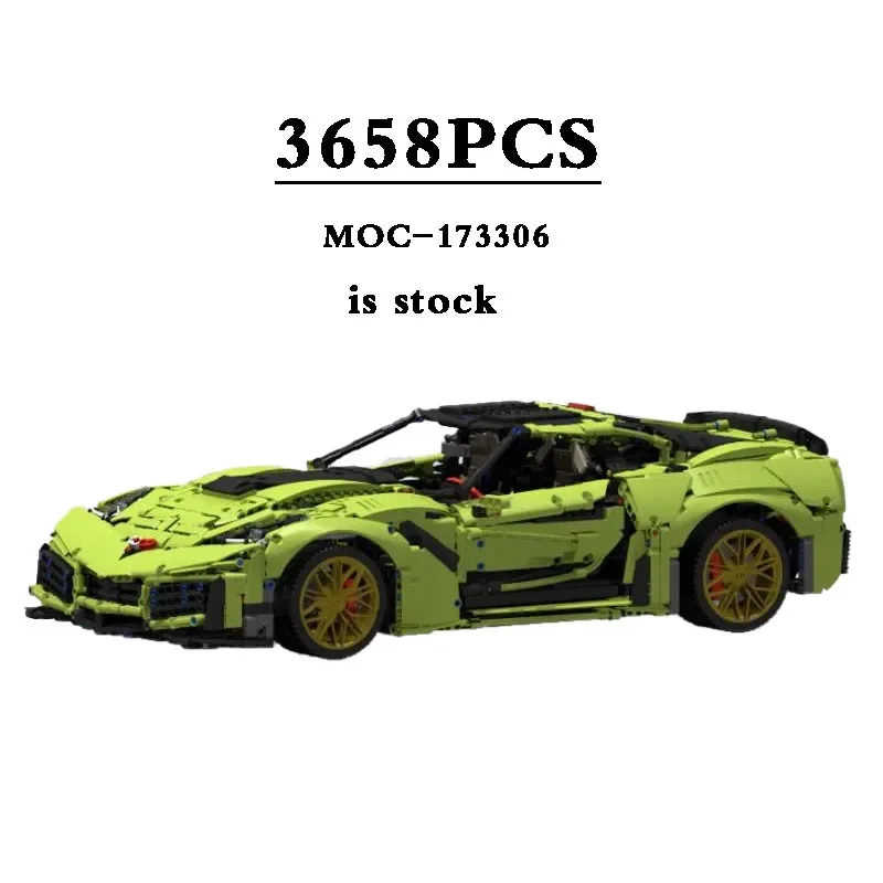 New MOC-173306 Classic Sports Car Model 3658pcs 1:8 Scale Racing Supercar Building Block Toys Boy Toys DIY Christmas Gifts