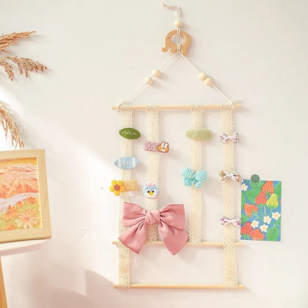 Fashion Wall Mounted Hair Clip Display Rack Multi-Functional Compact Hair Accessory Organizer Lace Jewelry Display Rack Boutique