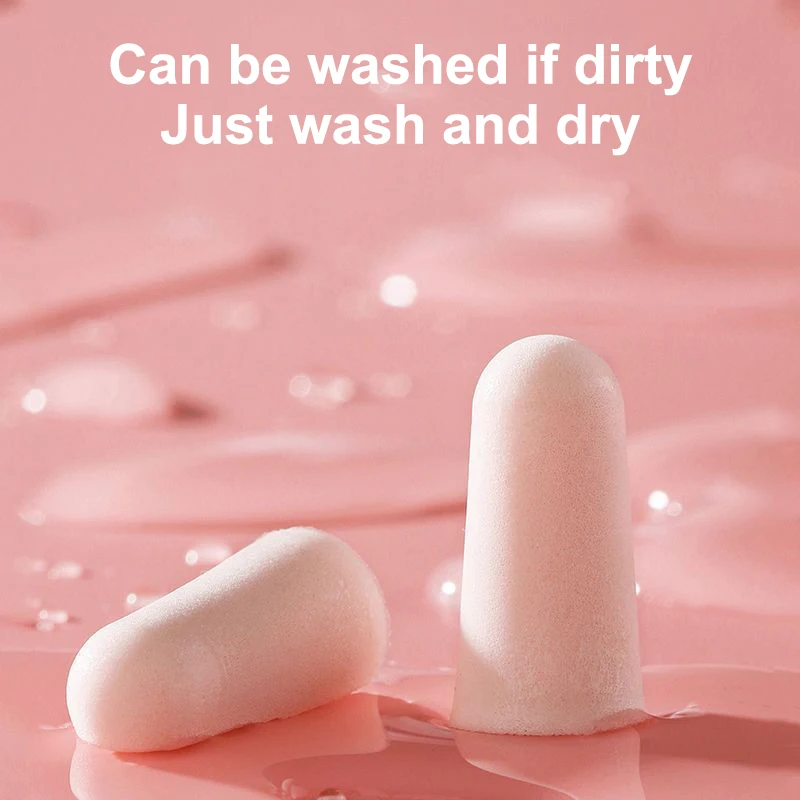 4/10 قطعة سدادات الأذن النوم الحد من الضوضاء عزل الصوت لينة انتعاش بطيء سدادات عازلة للصوت مكافحة الضوضاء النوم المعونة الأذن الرعاية