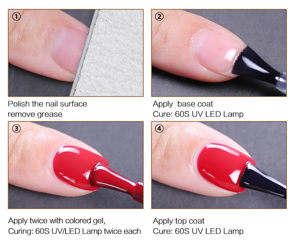Arte Clavo Top Gel Polish 15 ml Semi Permanent Lack Funktion Gel Basis Super Top Coat Transparente Gel Nägel Soak Off Gel – Detail 6