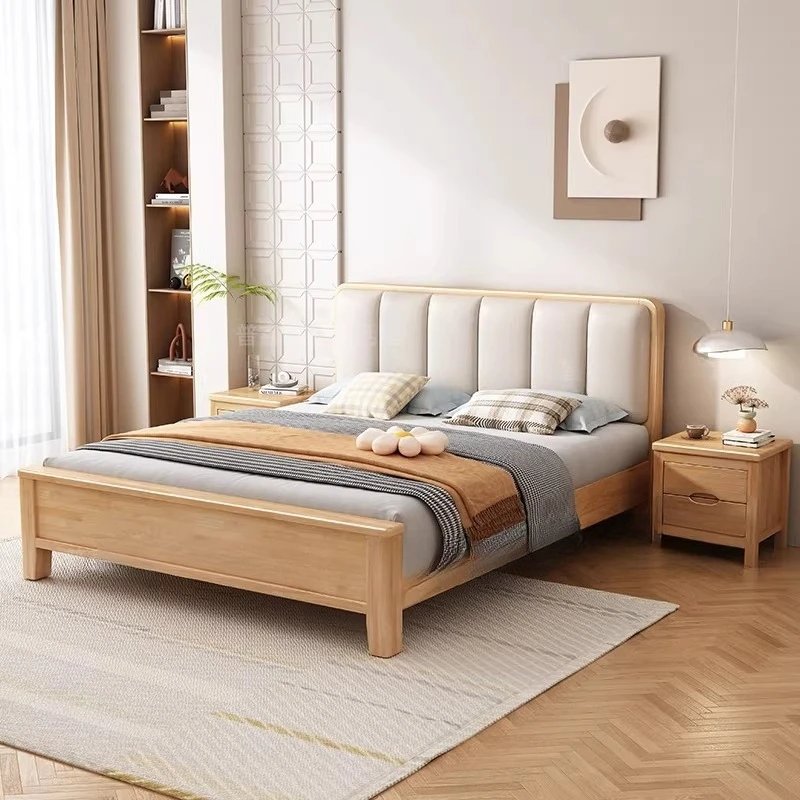 

Modern European Bed Children Double Design Sleeping Luxury Headboards Bed Single Simple Letto Matrimoniale Trendy Furniture