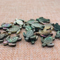 3PC Black Abalone Shell Turtle Tortoise Bead DIY Nacklace Earring Charm MOP Pendant Bracelet Jewelry Making Parts Accessories