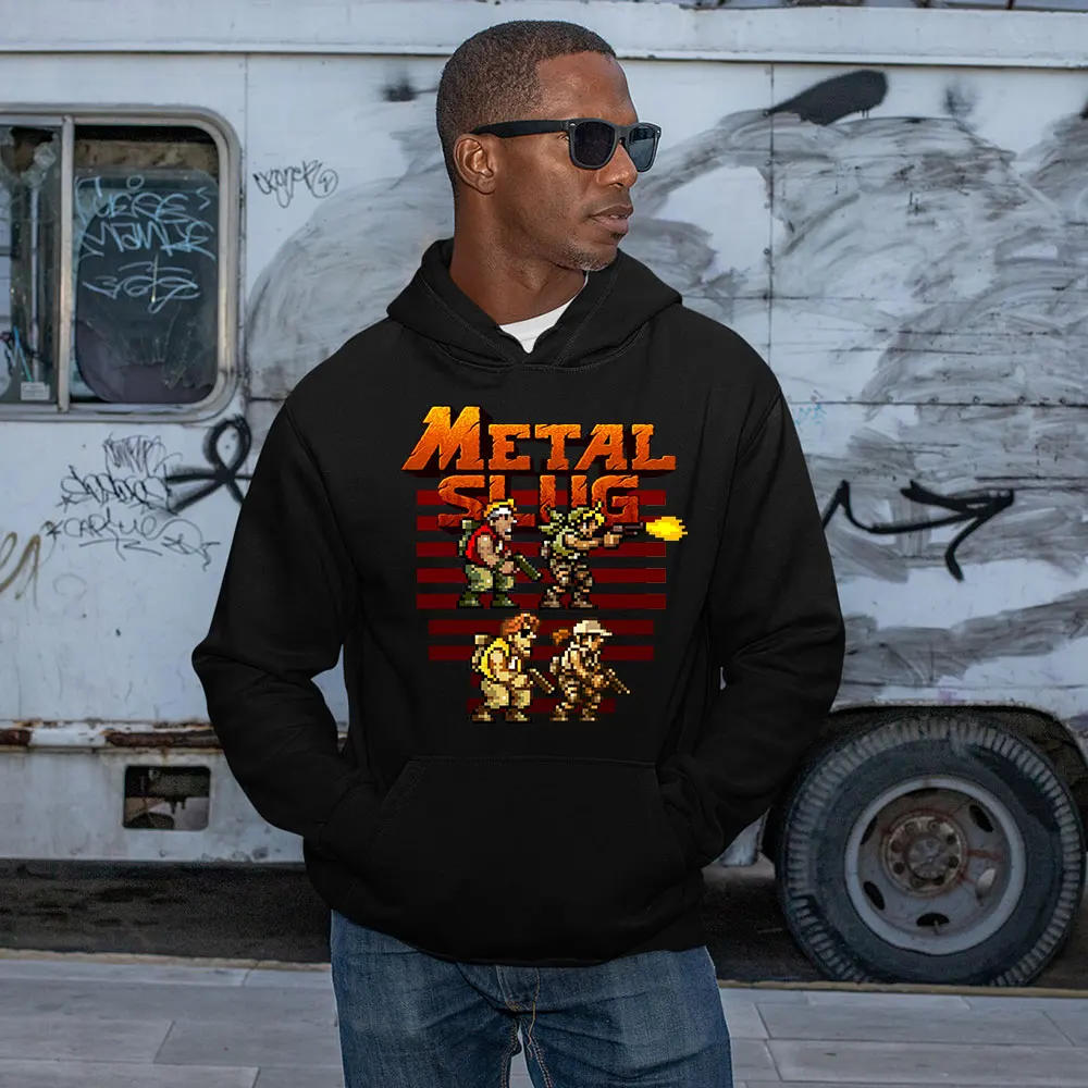 Metal Slug Metal Slug Pixel Fan pixel art arcade game retro video games Men clothing streetwear hoodie graphic hoodies for men