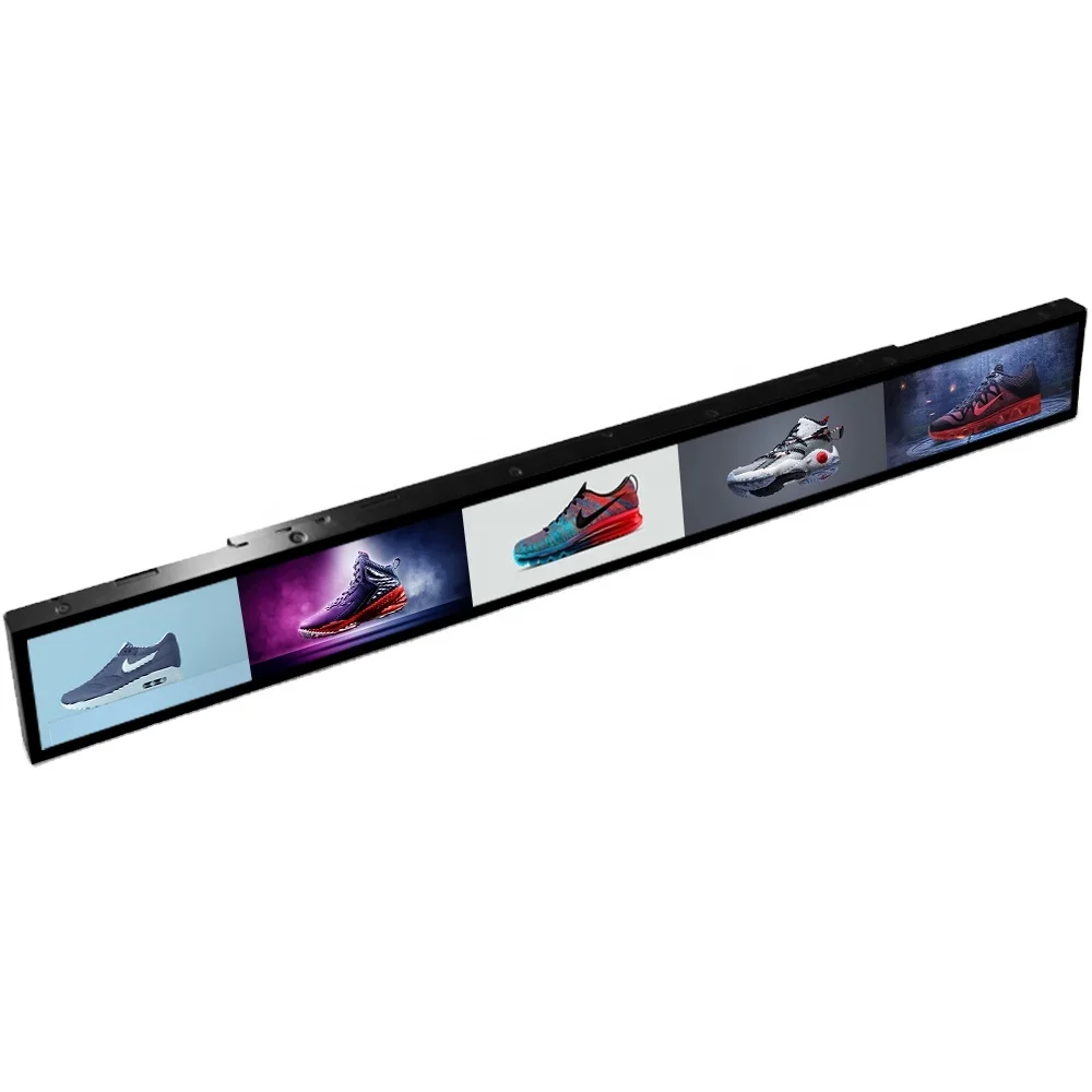 23 Inch Stretched Bar Lcd Display Digital Signage Advertising Display Screen Shelf Edge Lcd Advertising