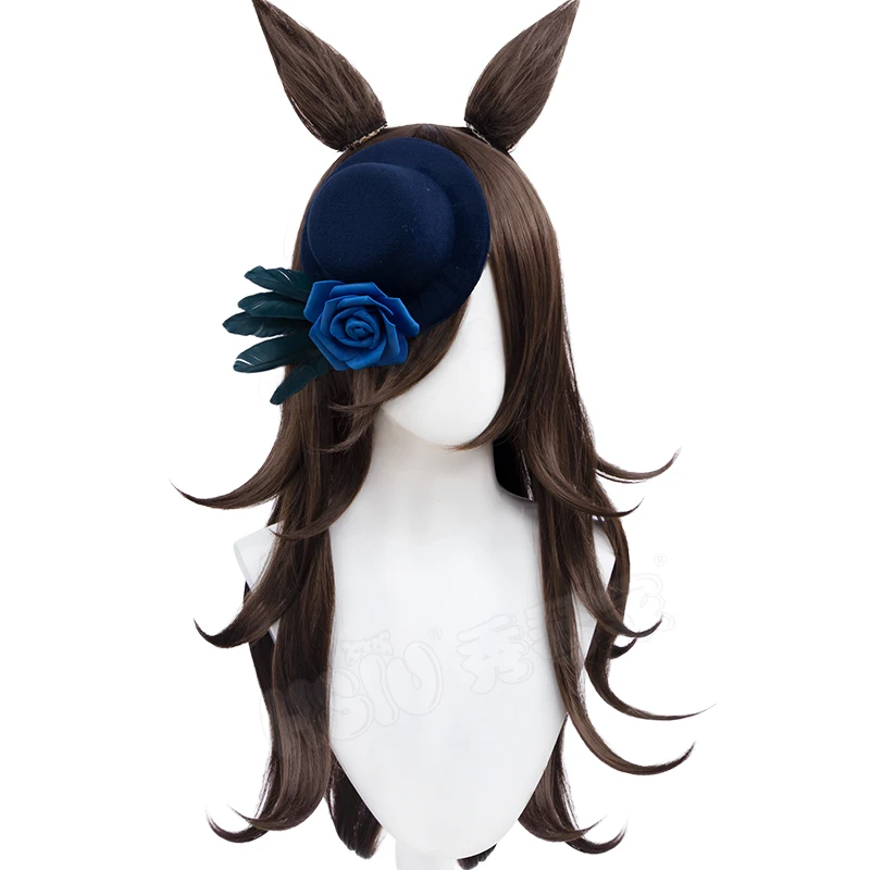 Game Umamusume Rice Shower Cosplay Wig Pretty Derby Raisu Shawā Prop Hat Ear Hair For Women Hallowmas Party Adult Comicon Props