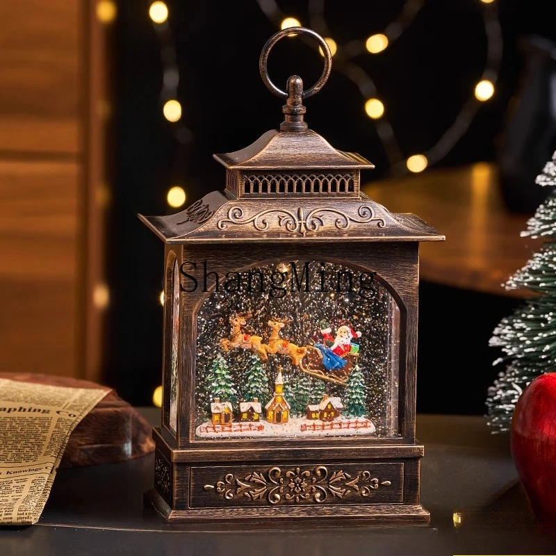 SM new good-looking decoration elderly car music snow ornament creative gift scene arrangement