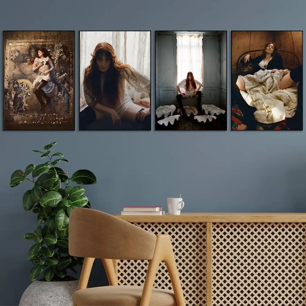 Rock Band Florence+The Machine Everybody Scream Poster Gallery Prints Self Adhesive Home Decor Decoration Wall Decals Living