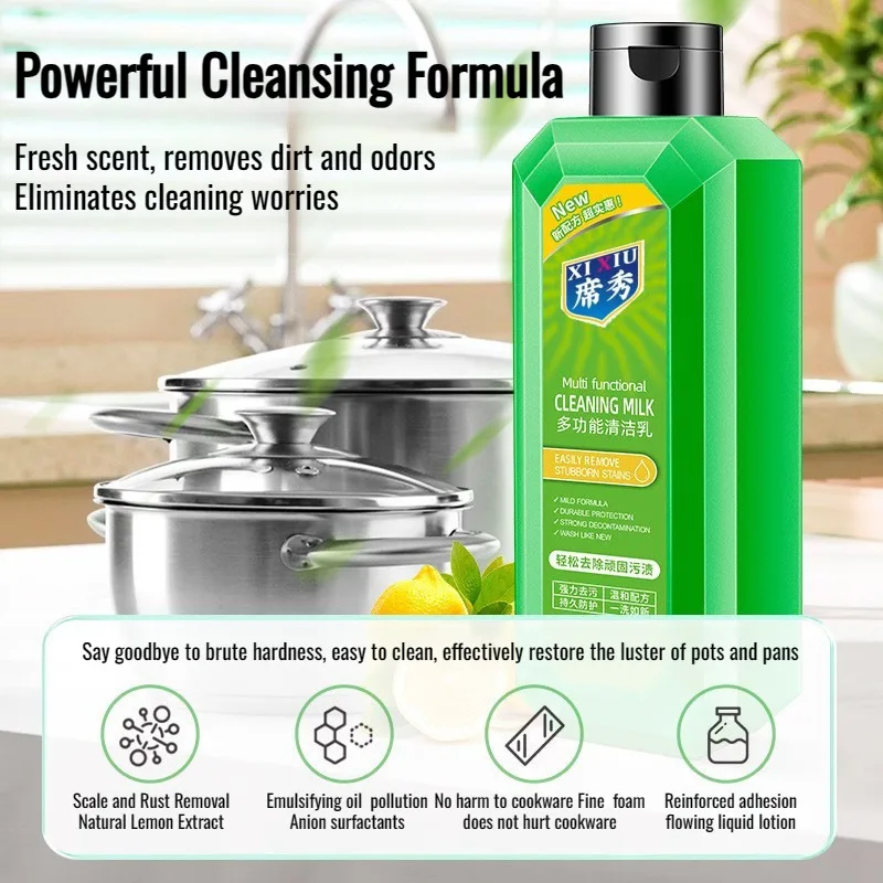 Multifunctional Household Cleaning Milk Cookware Heavy Oil Remover  Bathroom Kitchen Emulsified Oil Lasting Strong Stain Cleaner