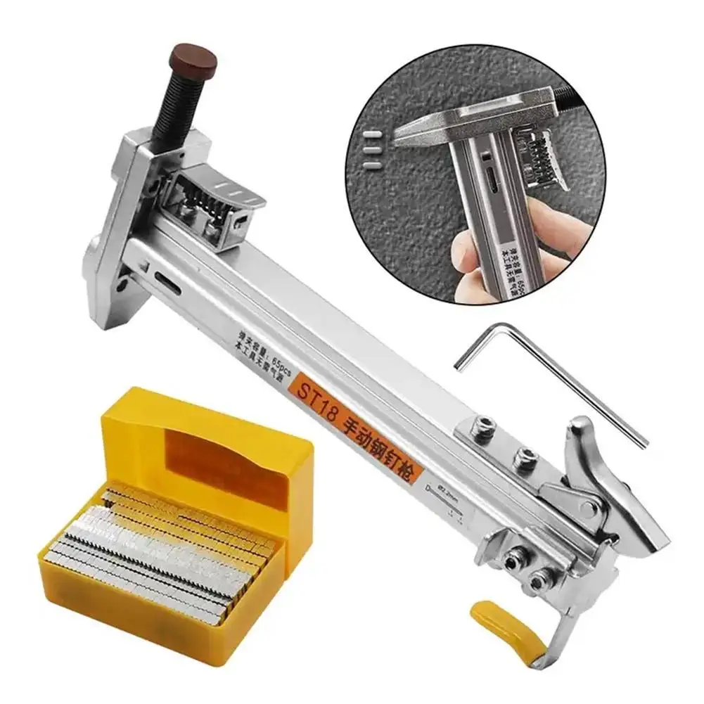 ST18 Steel Nail Gun Manual Rivet  Gun Concrete Wall Ceiling Wall Anchor Wire Slotting Device Home Wall Fastener Rivet Tool