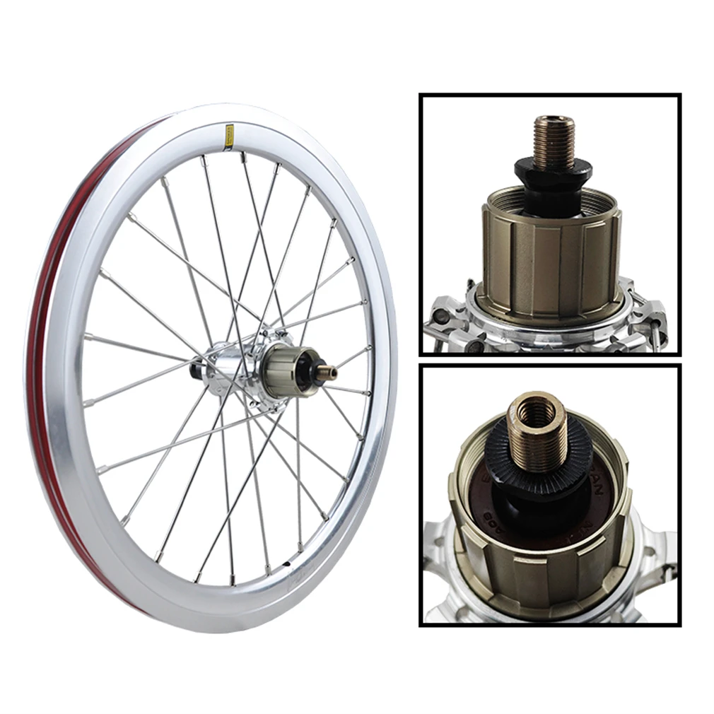 JKlapin 16Inch 74x112MM 349 External 7Speed 30MM 6Pawls Wheelset 4 Bearing Alloy Wheels Rims For Brompton Bicycle