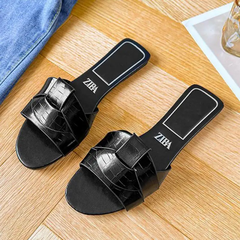 

Luxury Designer Women's Sandals 2025 New Woven Sandals With Comforts For Women Summer Flat Slippers With Casual Bottom For Women