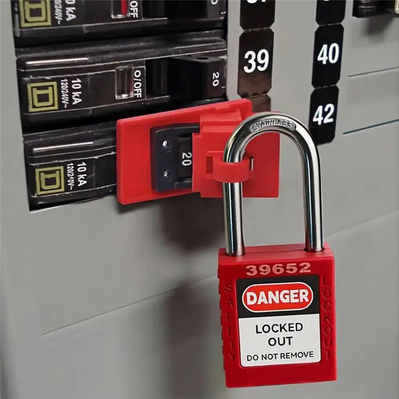 AEE2-Lockout Tagout Kit, Electrical Lockout Tagout Kit, 4 Keyed Different Lotosafety Padlocks, Hasps, Plug Lockout, Clamp