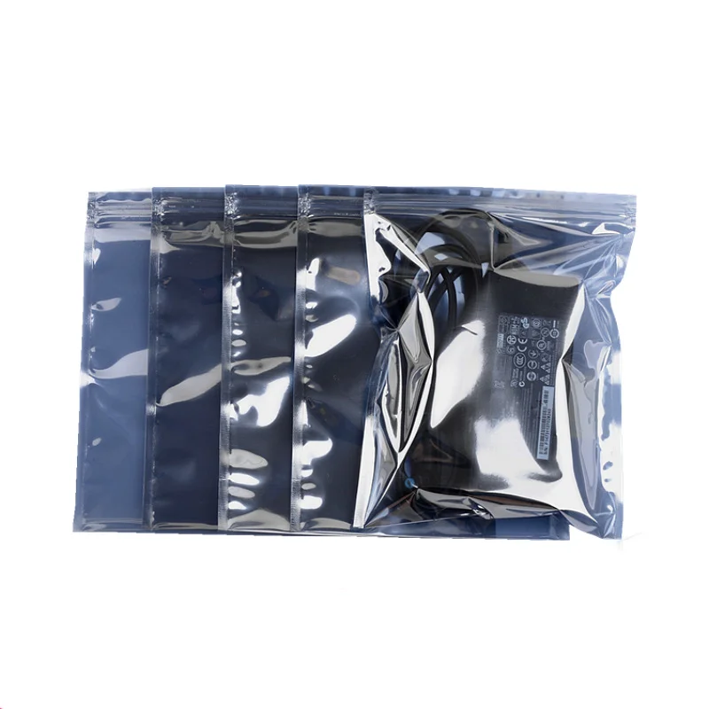 100 bone-stick bags, anti-static ziplock bags, mobile phone packaging bags, flat mouth storage bags, printed logo