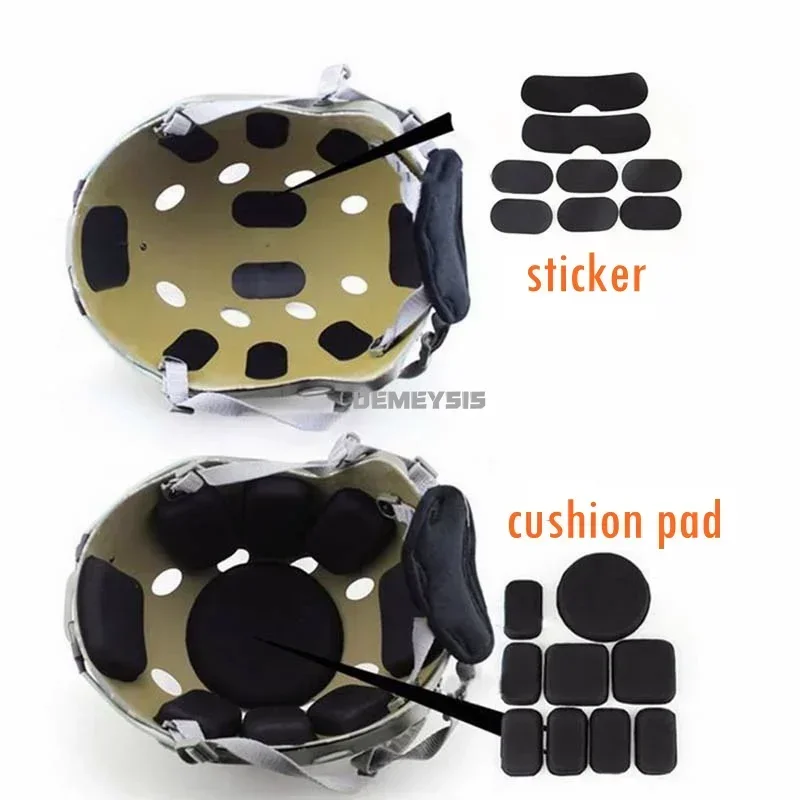 Tactical Helmet Soft Pad Durable 19Pcs / Set Combat Paintball Helmet Pads Hunting Shooting Helmet Protective Pads