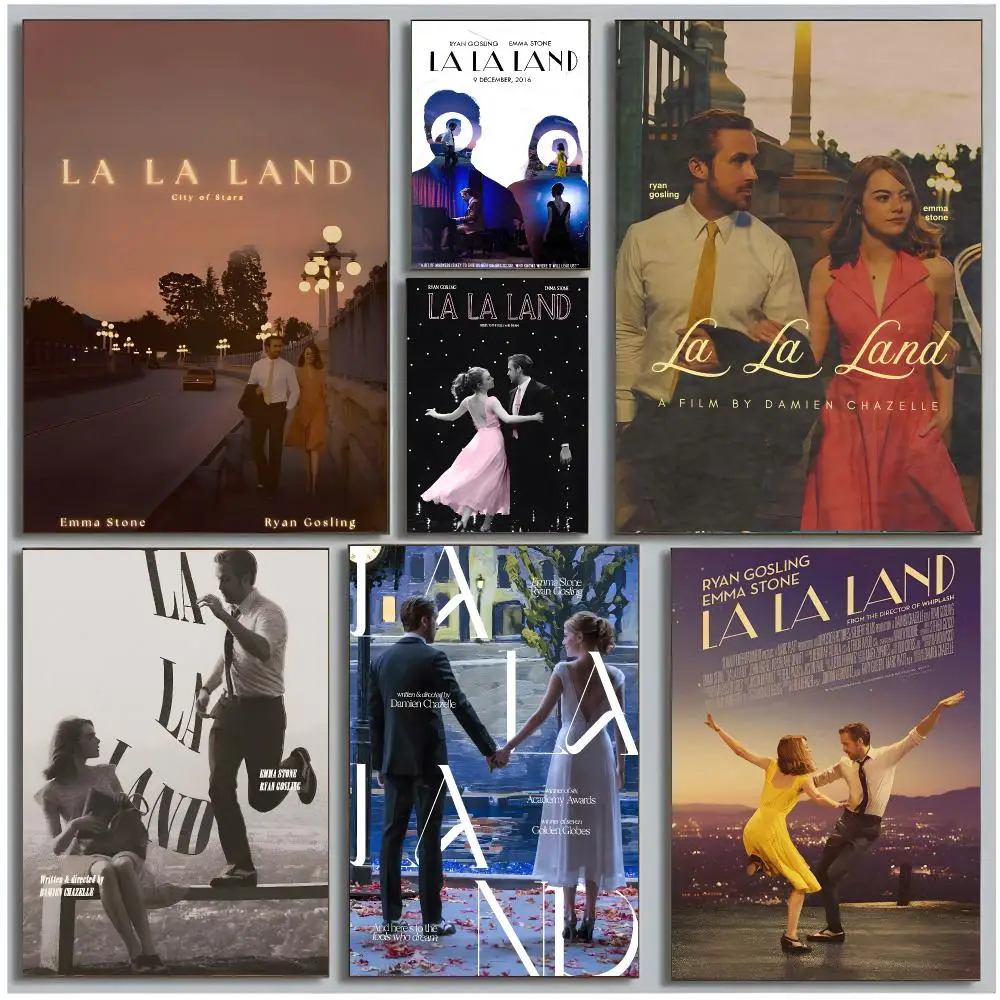 Romantic Musical L-La La Land Poster Modern Wall Art Bedroom Living Room Print Unframed