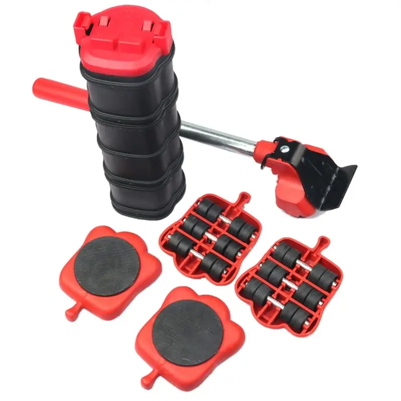 YANA50I 14PC Set Furniture Mover Tool Transport Set Transport Lifter Heavy Stuff Moving 4 Wheeled Mover Roller Hand Tools