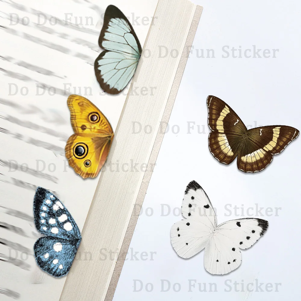 5 قطعة/الحزمة الرجعية الجميلة فراشة المغناطيسي المرجعية العملي رائعة الإبداعية كتاب تصنيف العلامات ملصق مغناطيسي