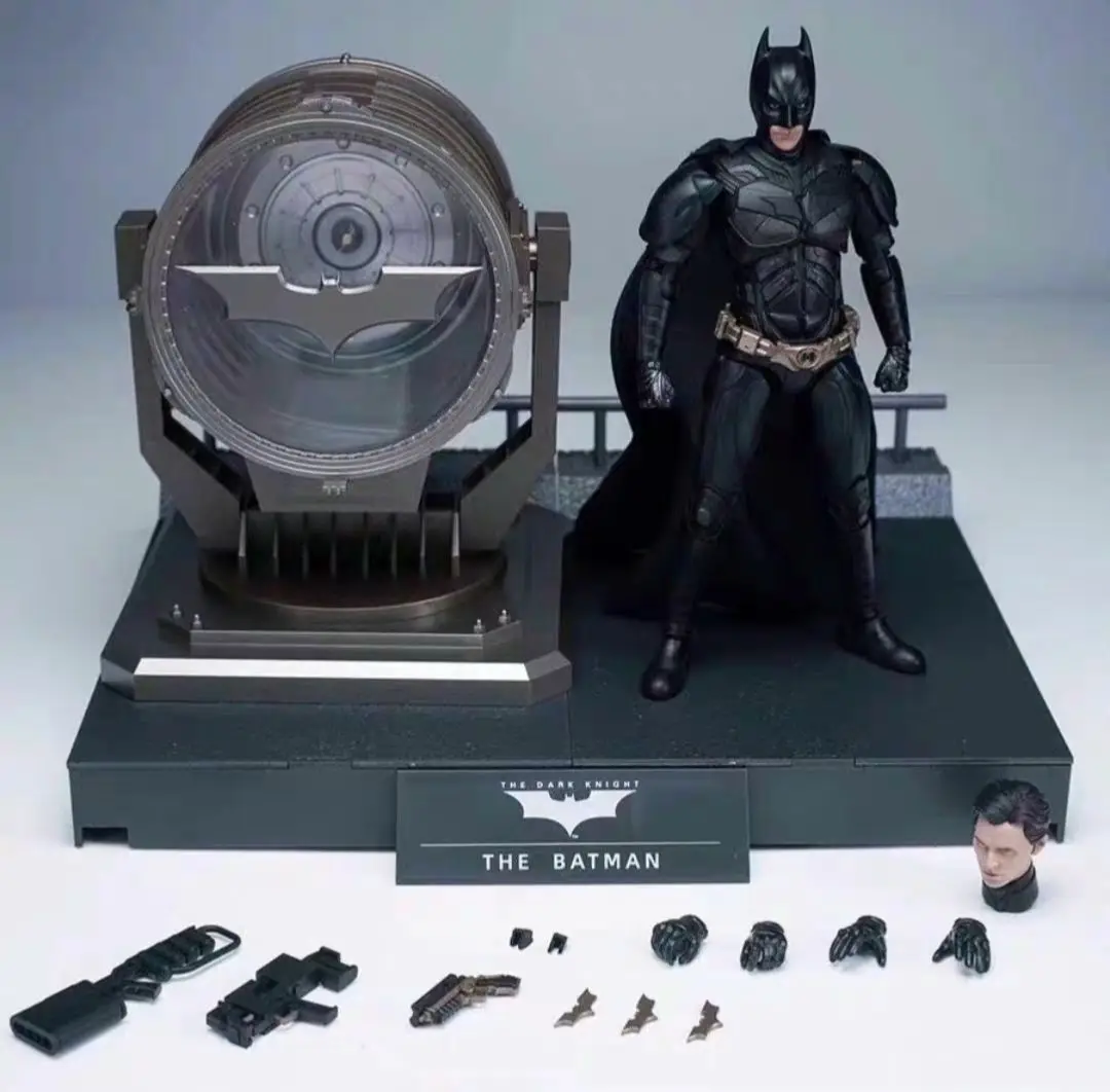 

In Stock Batman Genuine Dark Knight Figure Standard Edition Deluxe Edition with Searchlight 1/12 Assembling Model Toys Gifts