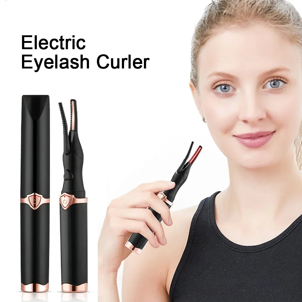 แบบพกพา 3 โหมดอุณหภูมิ Heated Eyelashes Curling เครื่องมืออิเล็กทรอนิกส์ USB Natural Fake Eye Lash Curler อุปกรณ์ความงาม