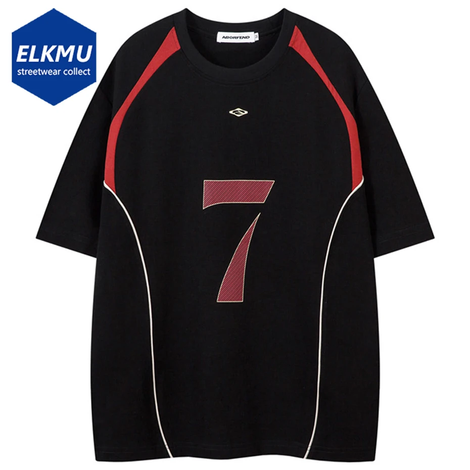 

Men's Hi Street T-shirts Summer Loose Cotton Tee Tops Streetwear Harajuku Hip Hop Oversized T Shirt