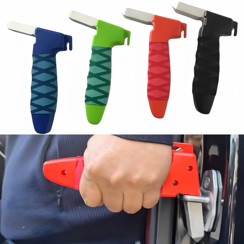 Car protection hammer, elderly get on and off auxiliary handrails, three-in-one car safety hammer