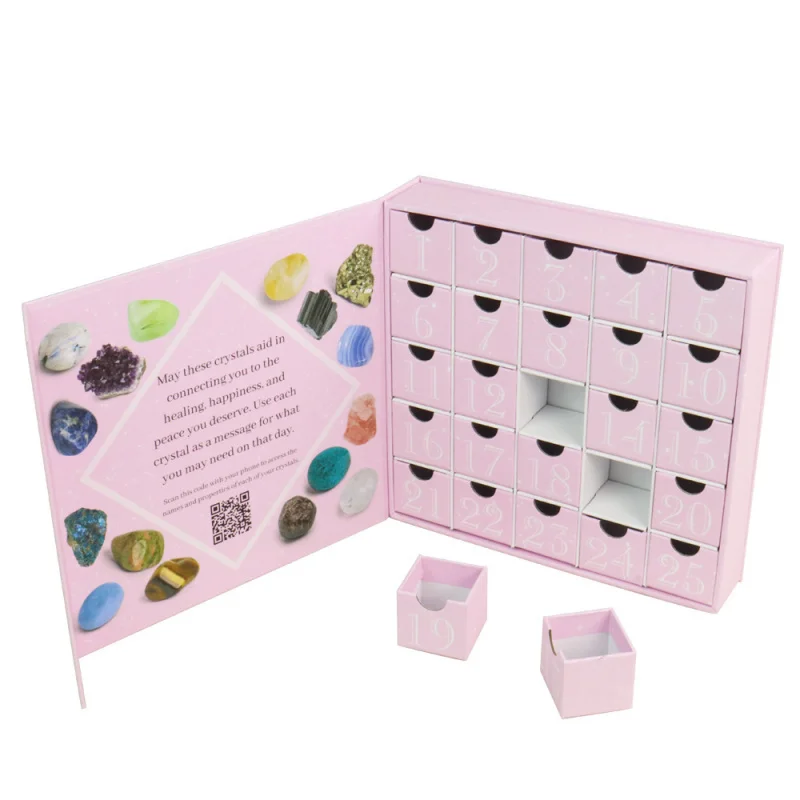 Aangepaste aangepaste digitale kalenderdoos Verrassing Vakantie Aangepaste geïntegreerde doos Verpakking Hard P