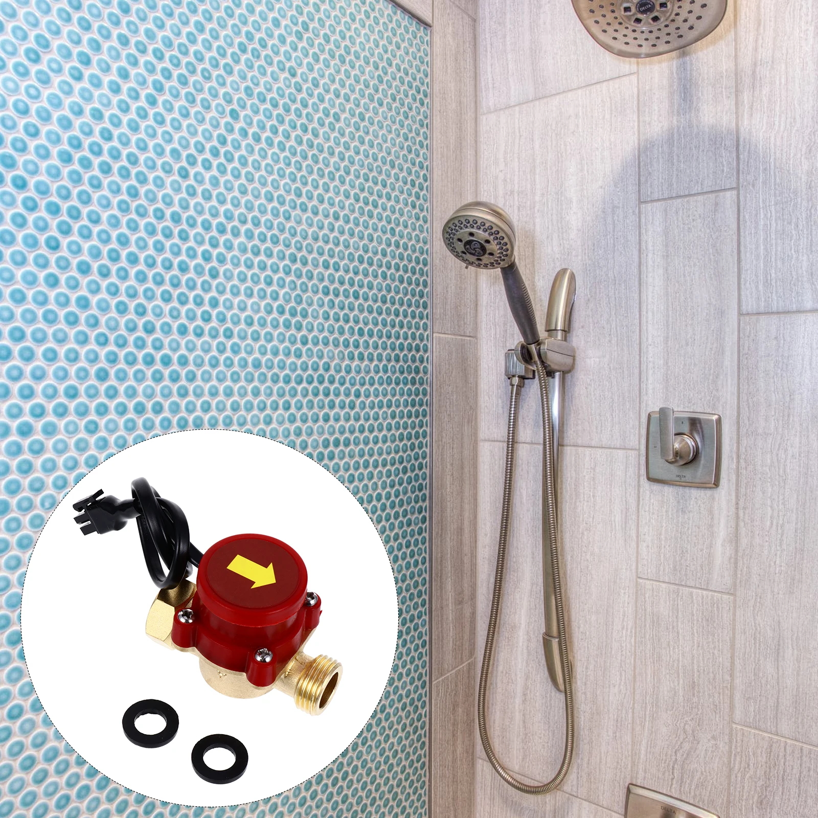 

Brass Pressure Water Pump Magnetic Sensor Control High Efficiency Low Noise Durable For Shower Pipe Fittings
