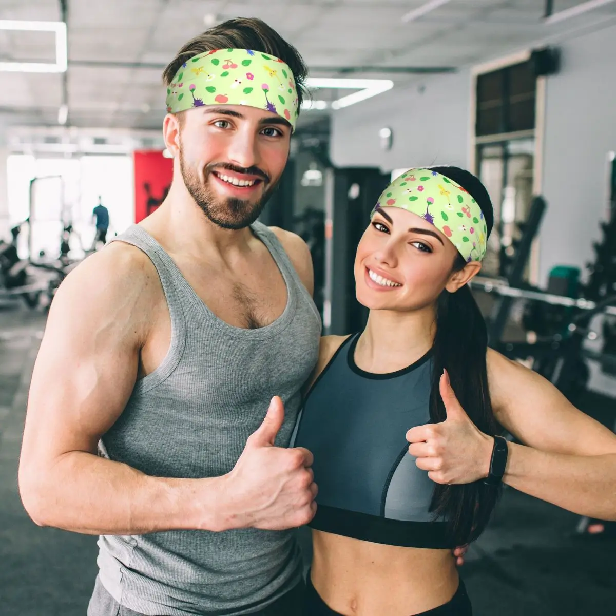 

Симпатичная повязка на голову с рисунком Pikmin на заказ для мужчин и женщин, впитывающая влагу спортивная повязка на повязку для тренажерного зала, йоги, бега