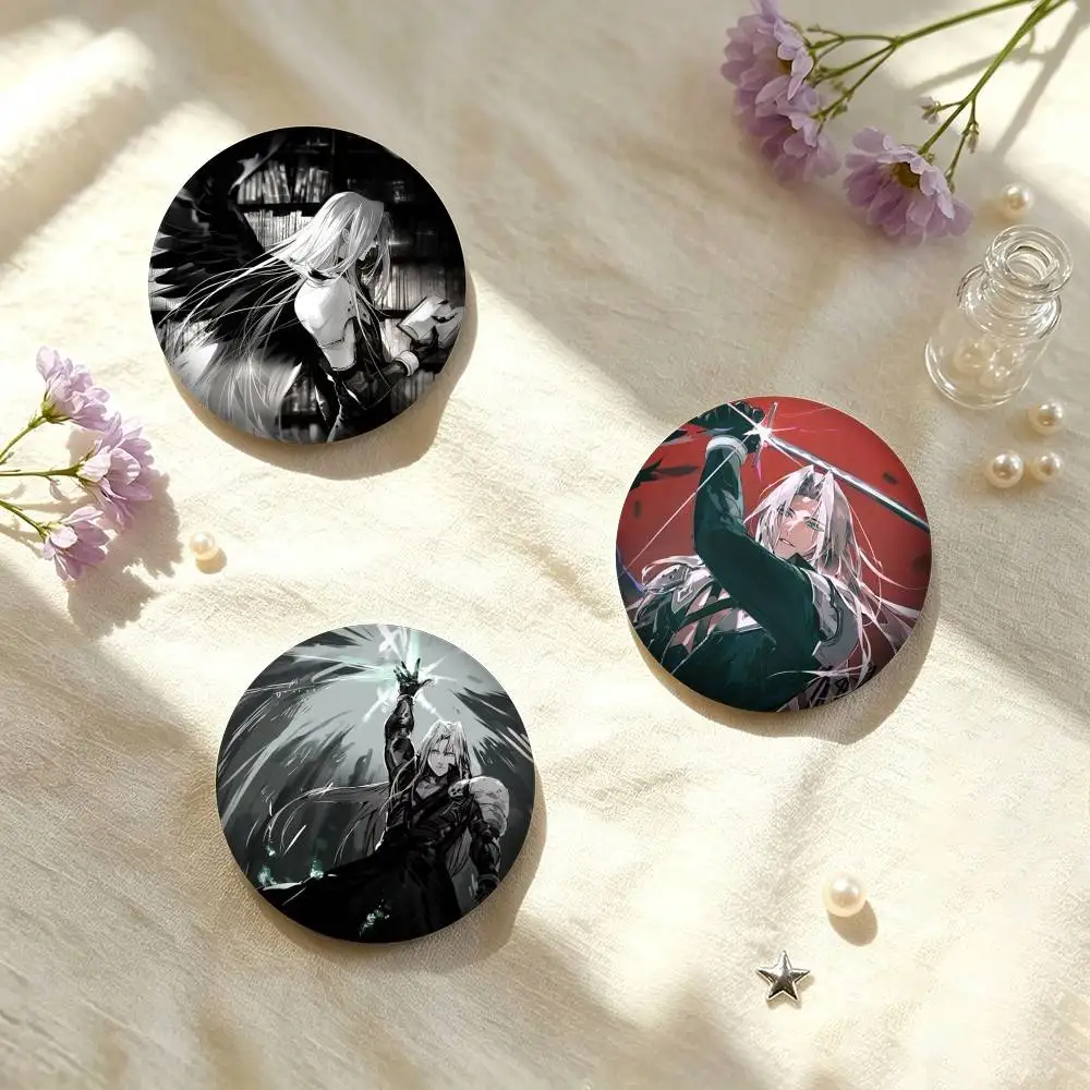 G-Game Final F-Fantasy Sephiroth 25 32 44 58 75mm Badges Personalized Round Brooches Pins Accessory Gift