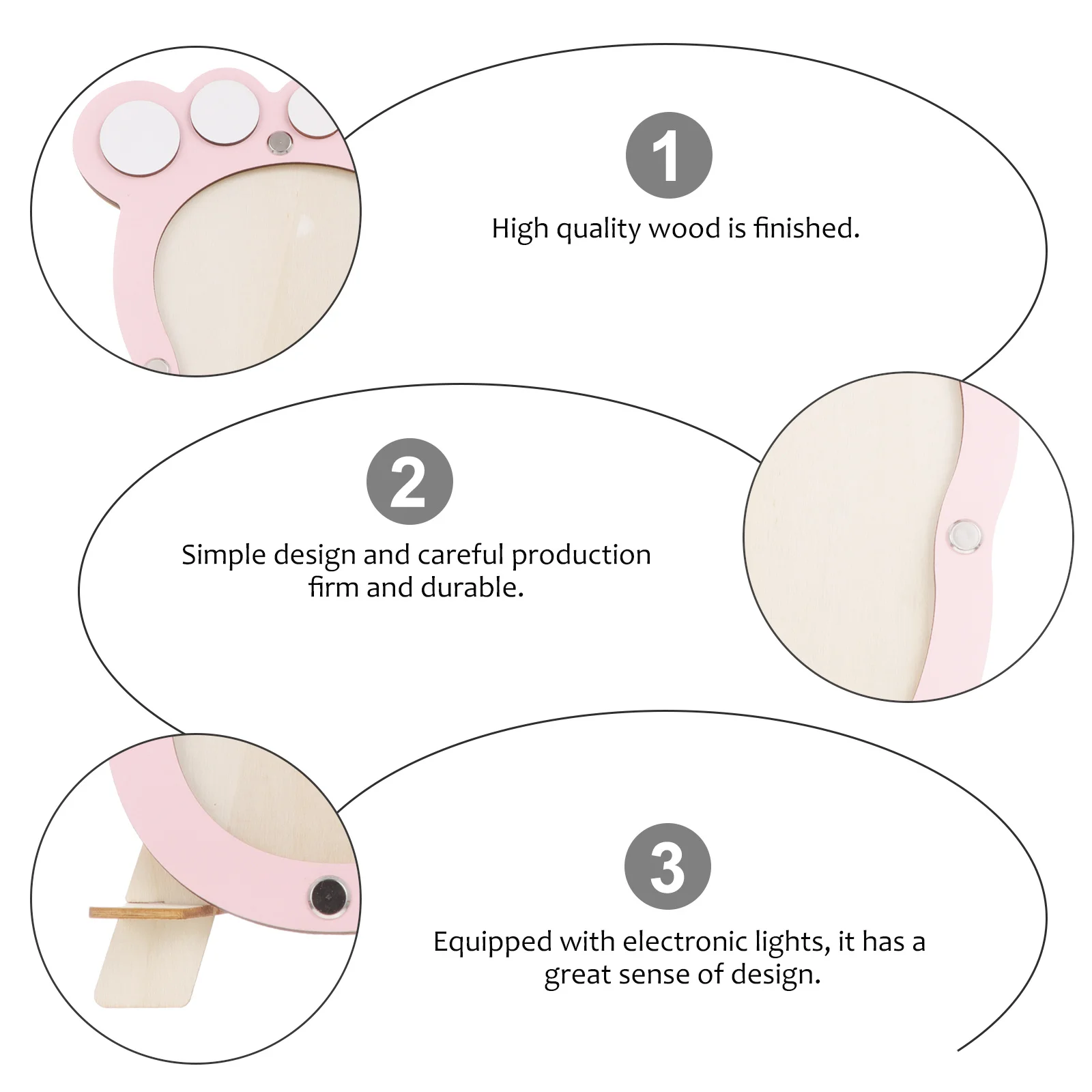 

1Pcs Baby Growth Footprint Picture Frame Keepsake Newborn Baby Photo Frame Infant Memory Holder Growth Record Photo Holder