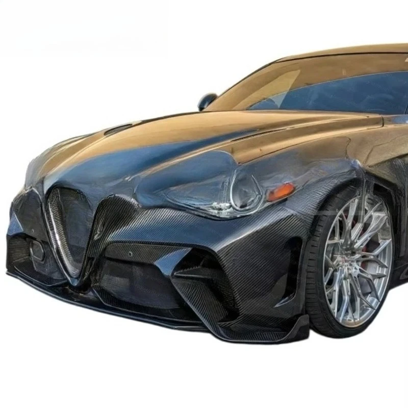 Car Accessories Carbon Fiber Front Bumper & Body Kit GTAm Style Fit Romeo Giulia Auto Body Parts