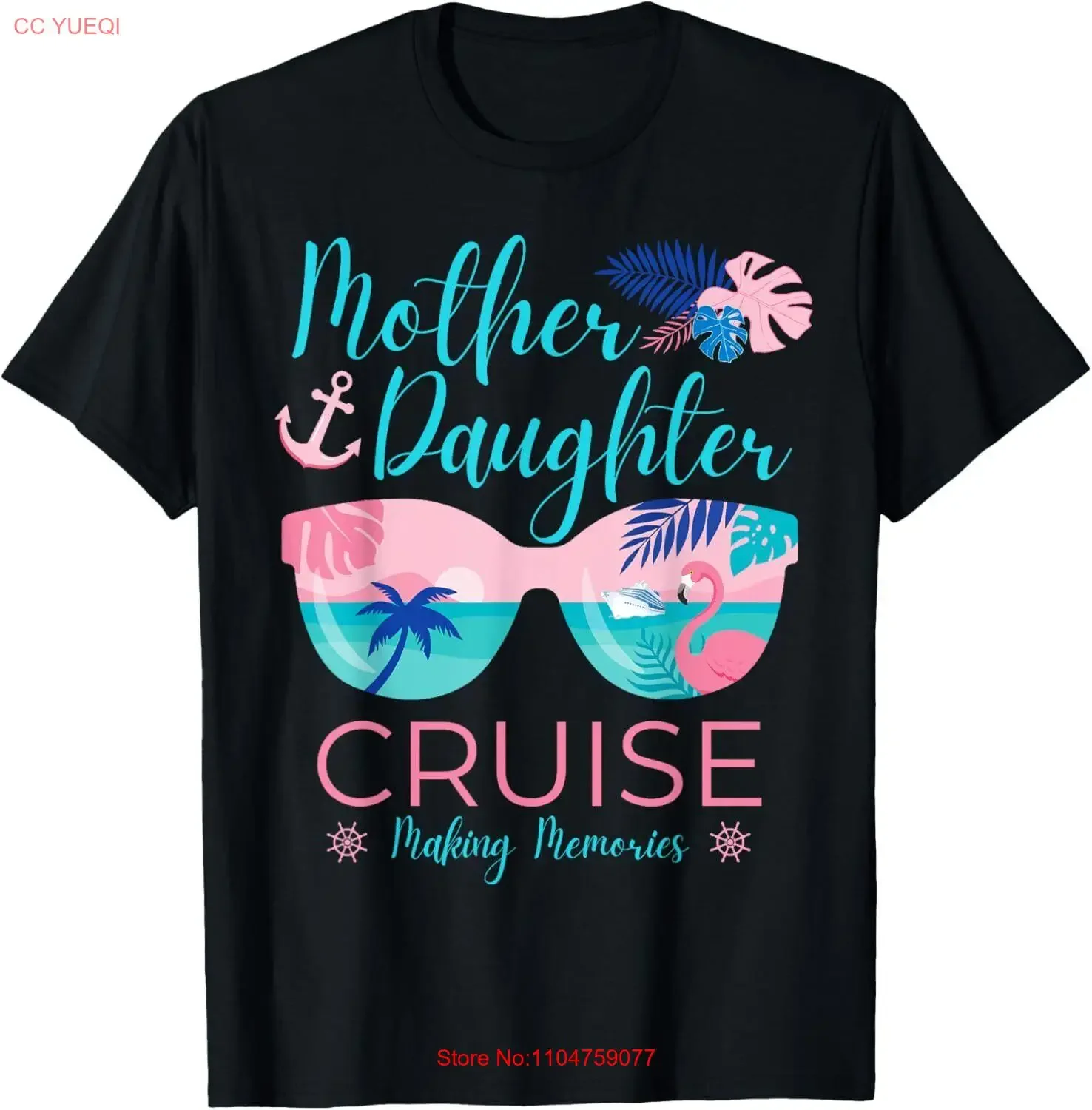 Mutter Tochter Kreuzfahrt Reise passendes Cruising Squad Damen T-Shirt Vintage gewaschen vielseitig stilvoll gestreckt leicht Unisex