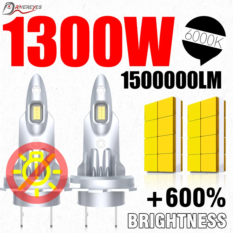 2PCS H7 Led Headlig… - image