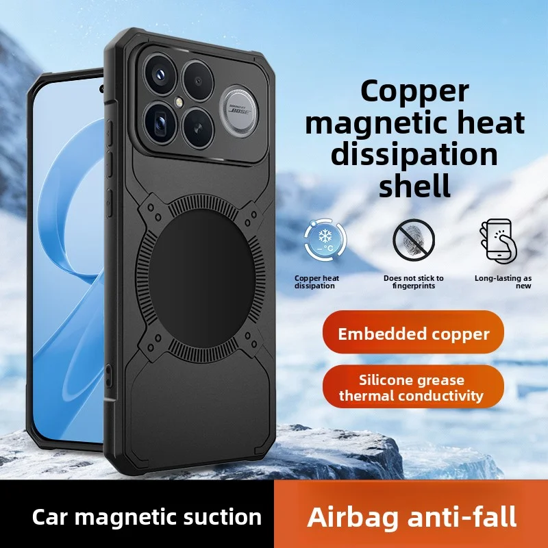 Etui do Xiaomi POCO F9 Ultra, twarde, odporne na wstrząsy, z funkcją odprowadzania ciepła, magnetyczne etui ochronne do telefonu POCO F9 Ultra.