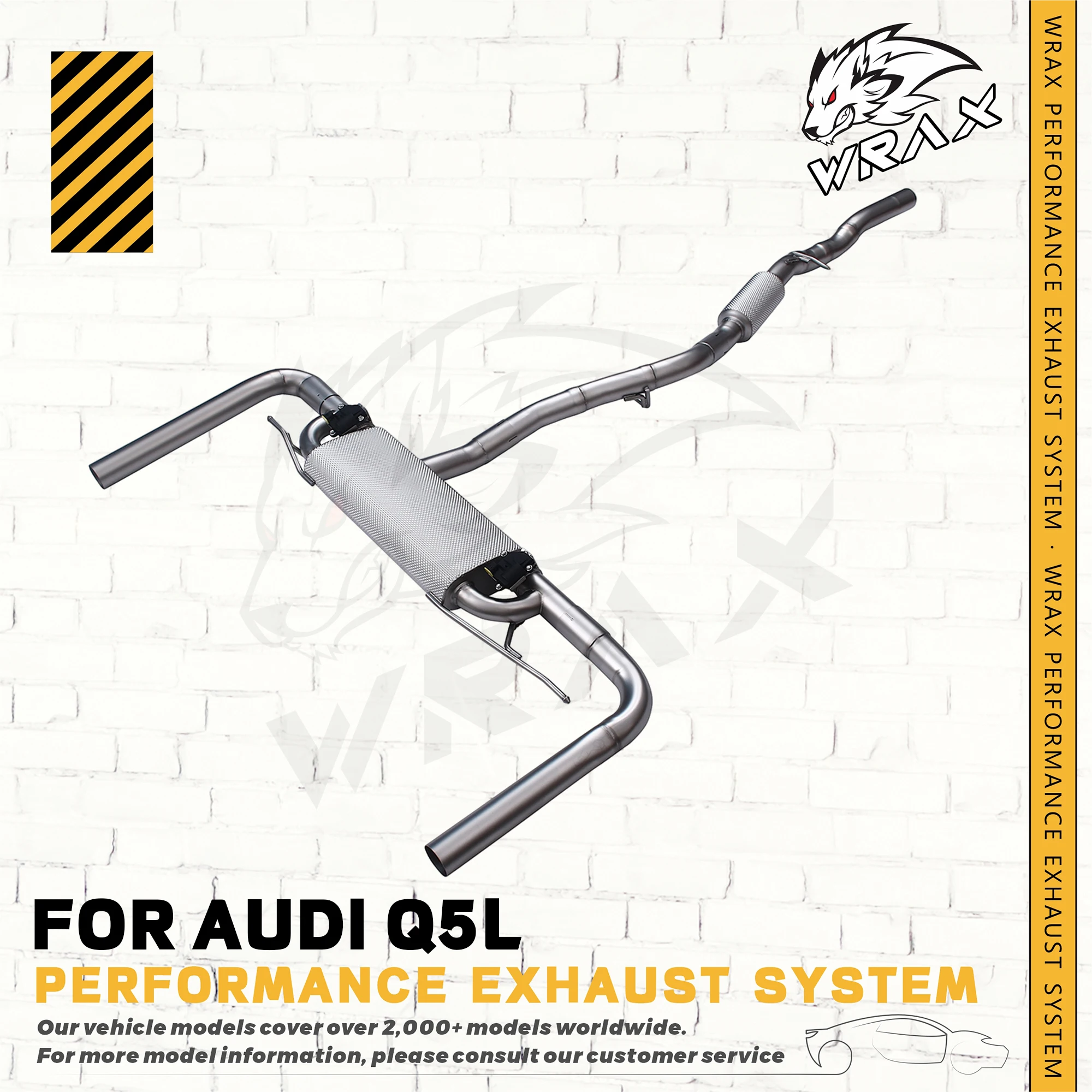 

WRAX SS304 for AUDI Q5L (with Valve Control Exhaust System) Auto Accessories Direct Fit Replacement Catback Exhaust Pipe