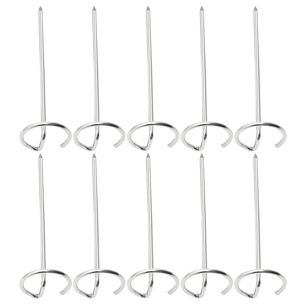 

10 Pcs Barbecue Sign Stainless Steel Stick Air Fryers Corn The Cob Holders Bbq Sticks