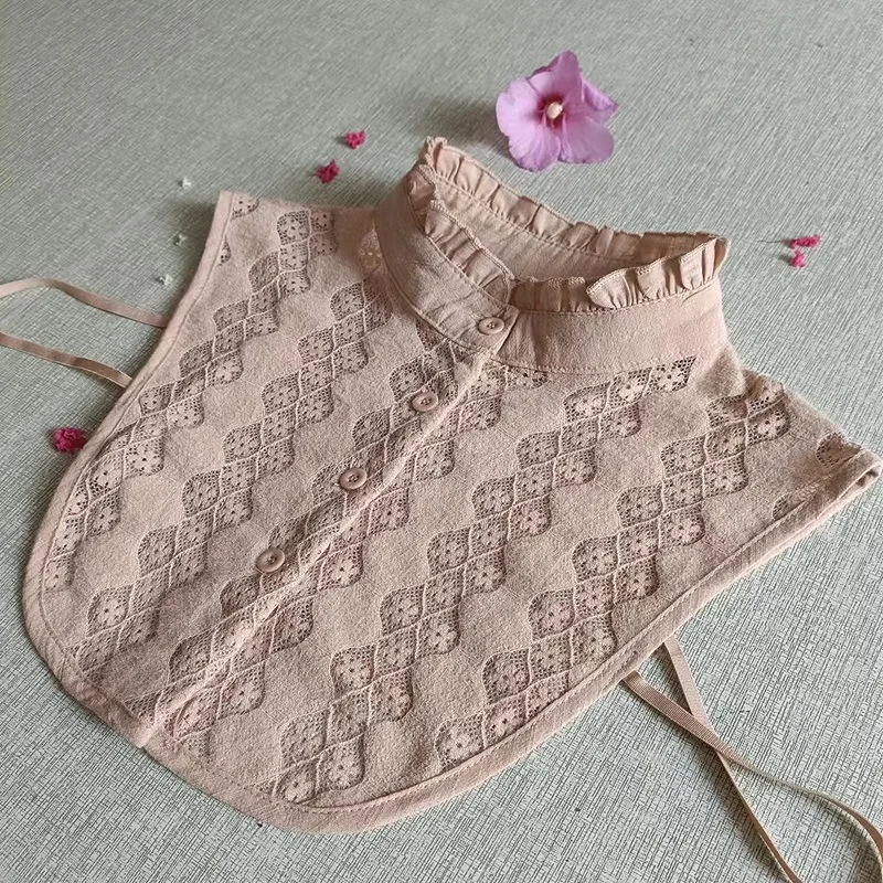 

Новый осенне-зимний кружевной воротник-стойка для женщин, универсальный декоративный воротник-имитация воротника для свитера, высококачественный.