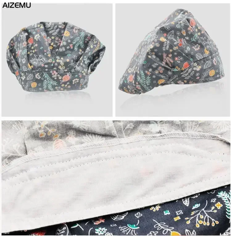 Women Dust Cooking Accessories Elastic Cap Hats Proof Chefs Restaurant Cute Work Hotel Men Kitchen Breathable Housework