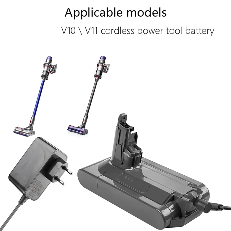 Chargeur pour Aspirateur Dyson V10, V11, V15, SV12, SV15, Remplacement de la Ligne de Charge, Adaptateur d'Alimentation de la Batterie, 30.45V /1100mA, Prise UE-LITE