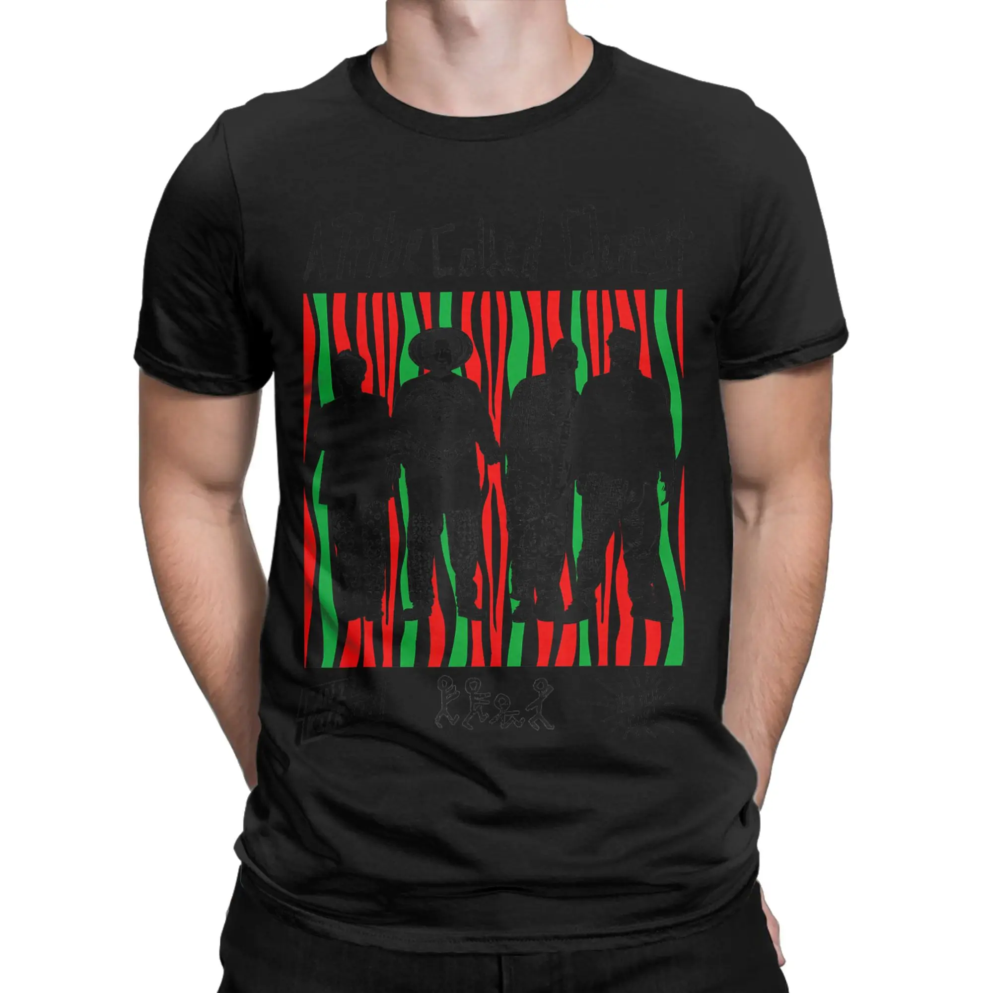 A Tribe Called Quest Low End Theory T Shirts Men's  Cotton Humor T-Shirts O Neck  Tees Short Sleeve Tops Plus Size