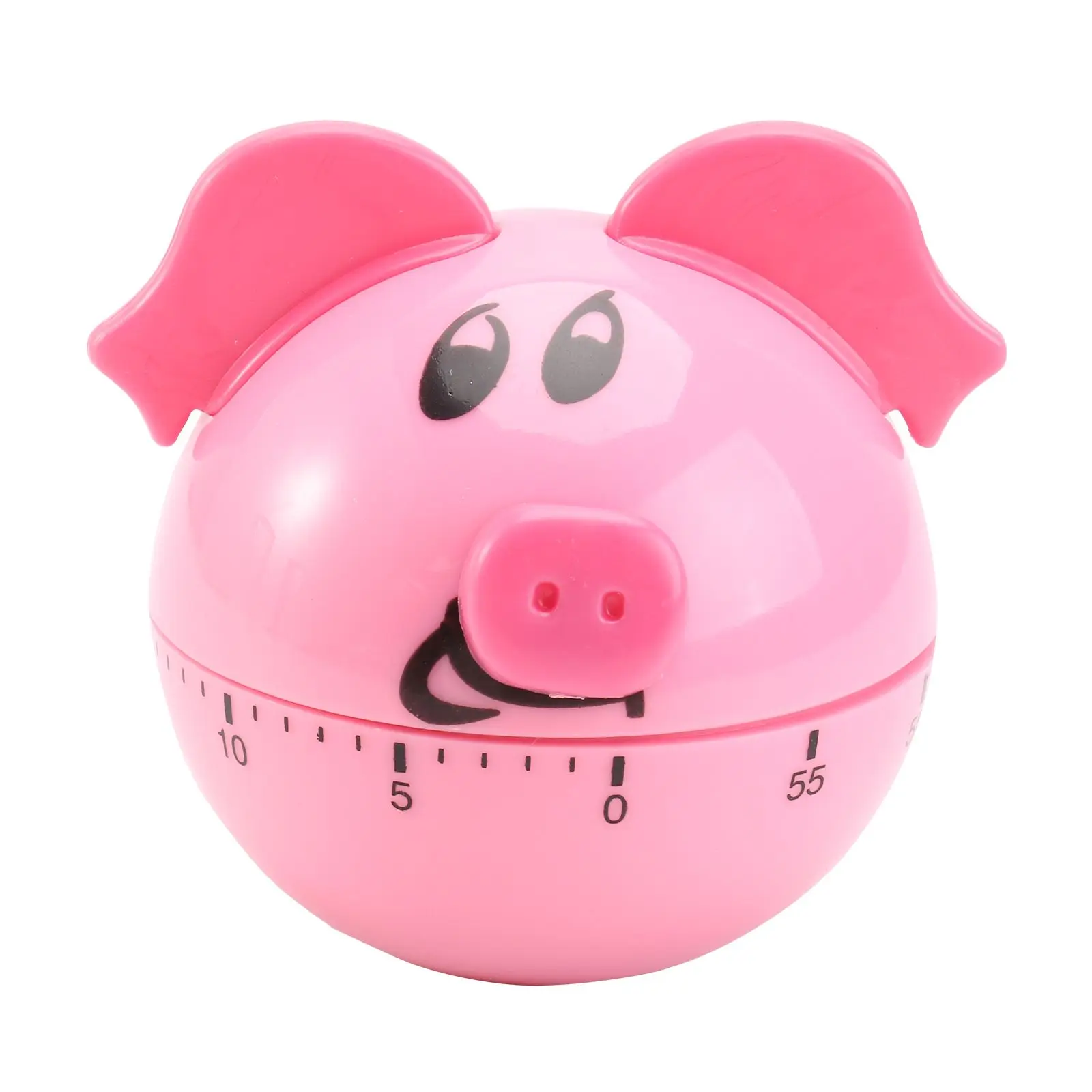 

Pink Pig Timer 1H Mechanical Kitchen Countdown Clock Wind Up Cooking Reminder Toy Plastic Metal Case Simple Operation Autism