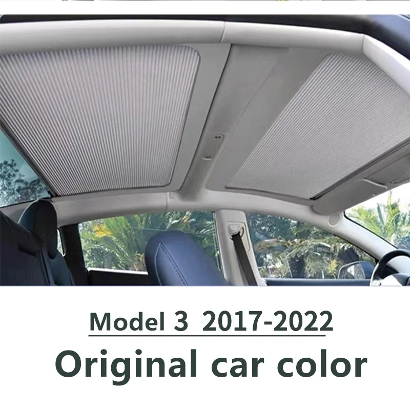 Sunshade For Tesla Model 3 Model Y Retractable Sunshade Sunroof Cover Roof Sunshade Sunroof Insulation Accessories Sun Shades