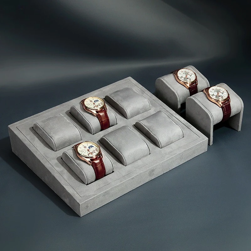 مشاهدة لوحة عرض رمادي ساعة الدعامة زخرفة الراقية عداد ساعة عرض الرف المنقولة وسادة حقيبة بقعة #4