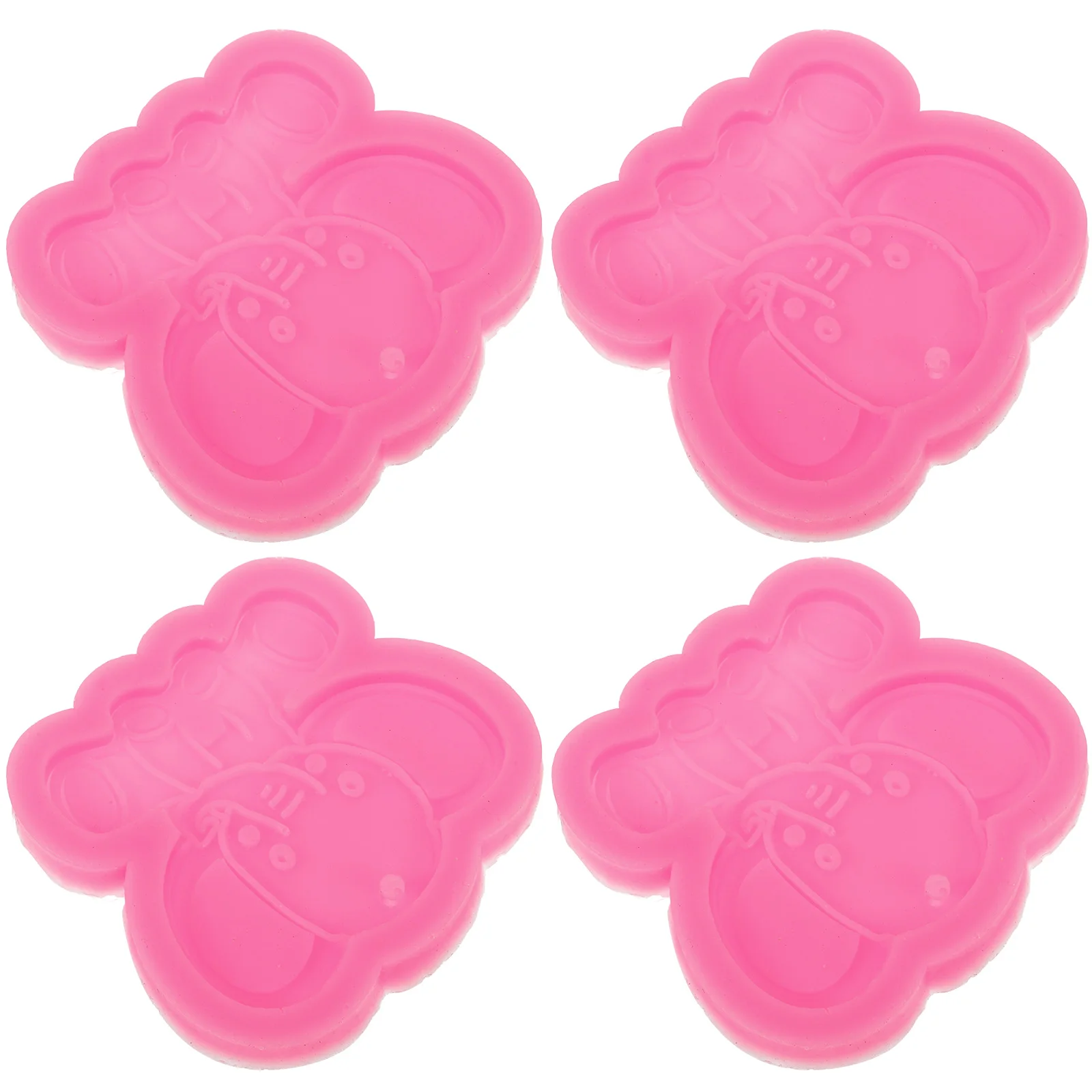 

4pcs Aromatherapy Pendant Mold Keychain Charm Silicone DIY Resin Casting Nonstick Jewelry Accessories Making Supplies