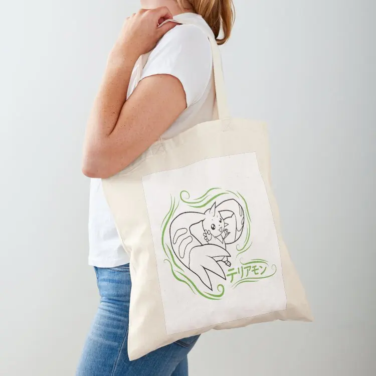 Terriermon Digimon Tamers Tote Bag eco pack hand bag ladies cute tote bag foldable reusable
