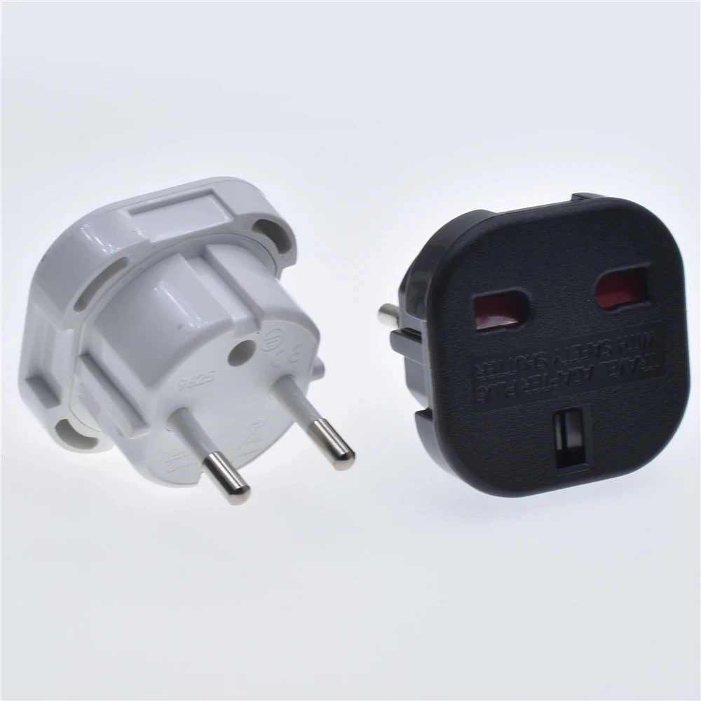 EU Universal Plug UK to EU Converter Euro Travel Adapter 250V Power Adapter Charger EU Plug Adapter British Scoket Outlet