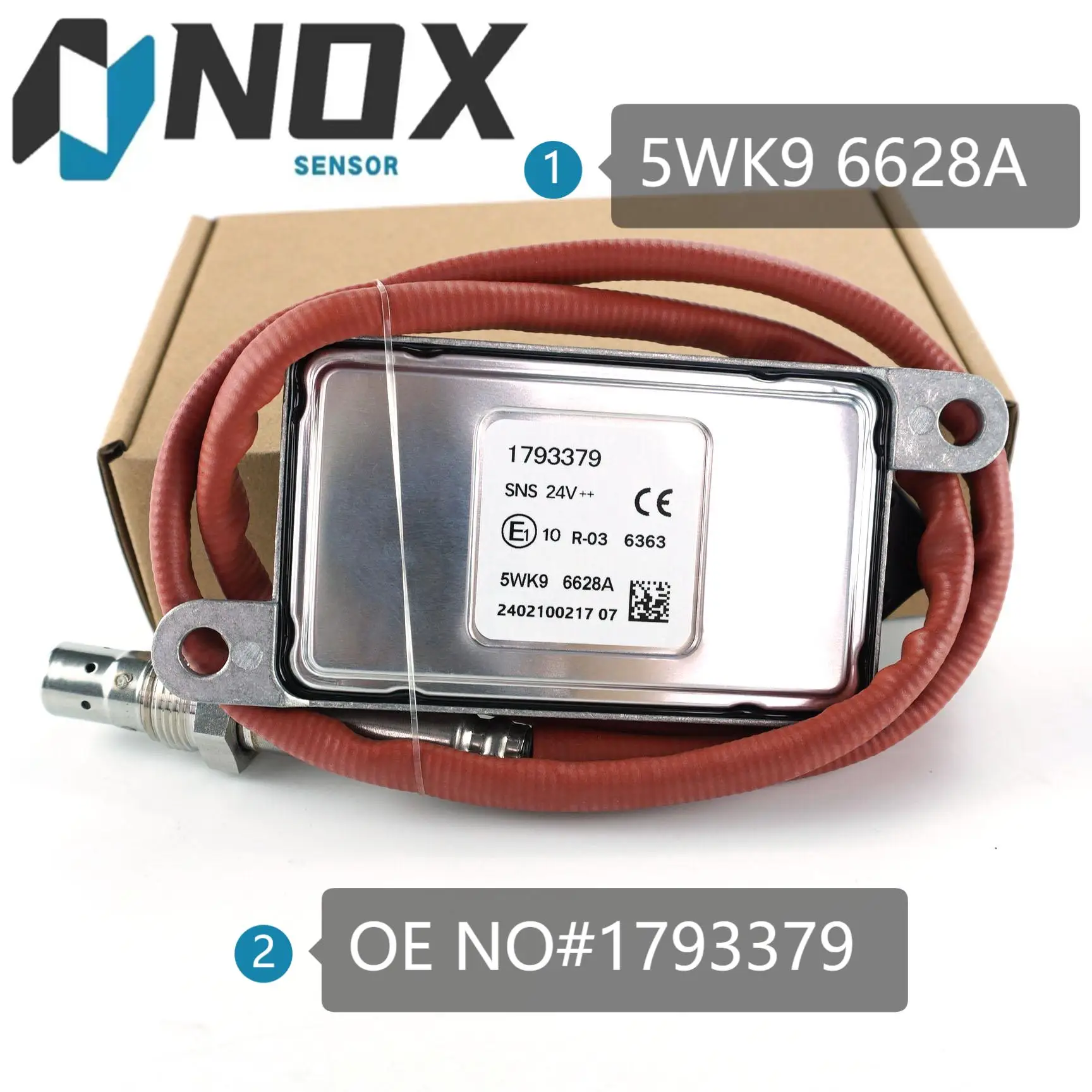 

New Manufactured Nitrogen Oxide NOX Sensor 5WK96628A 5WK9 6628A 1793379 For DAF Truck XF105 CF75 CF85 EURO5