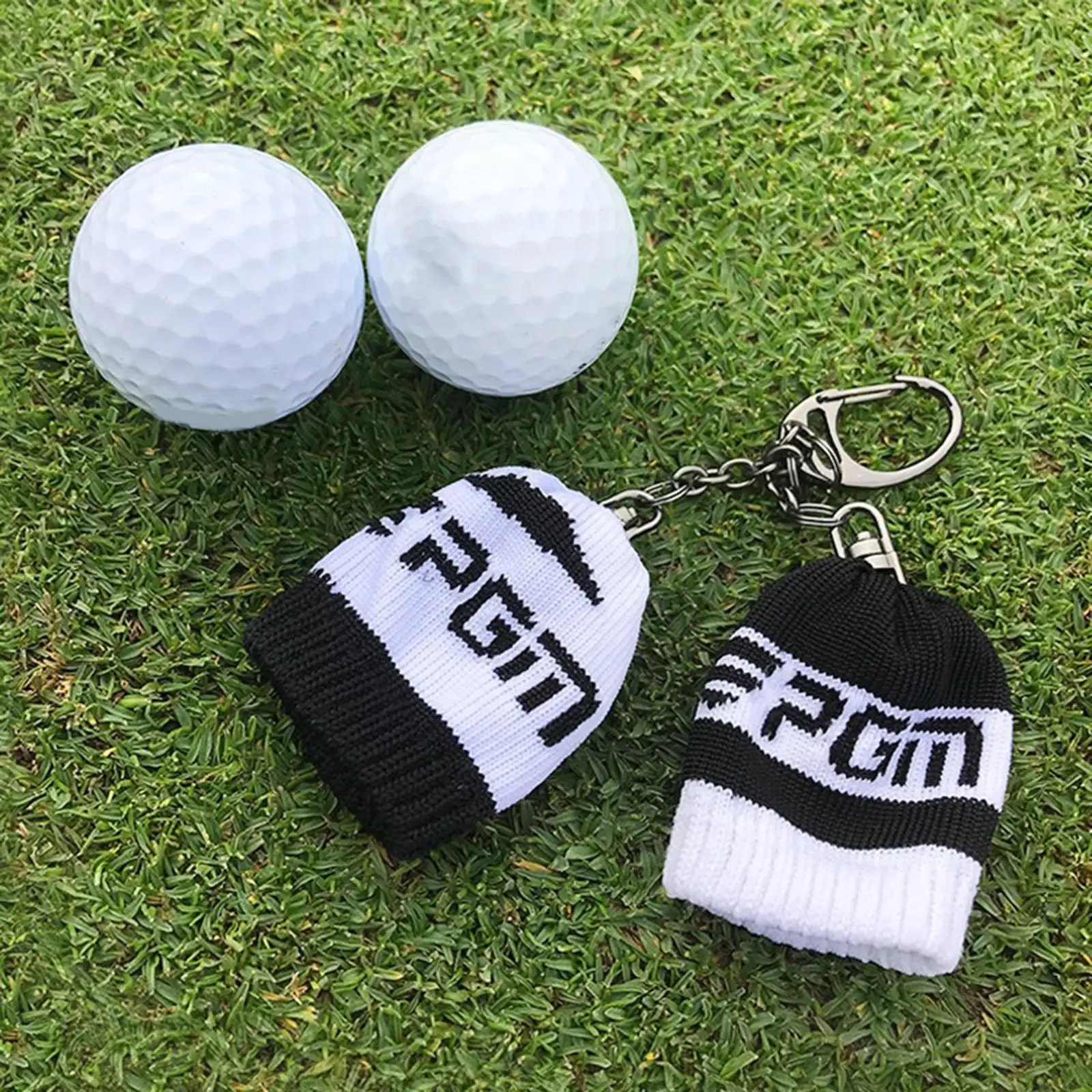 

Knitted Golf Ball Sleeve Stylish Holds 2 Balls Pouch Fashion Golfers Gift Golf Ball Holder Keychain Golf Ball Bag Waist Bag