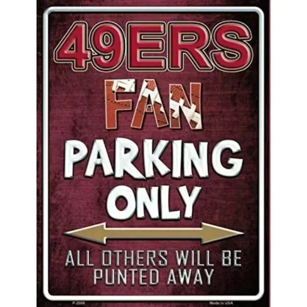 49ers Retro Vintage Metal Tin Sign Wall Plaque - for Cafe Beer Club Wall Home Decor 8x12