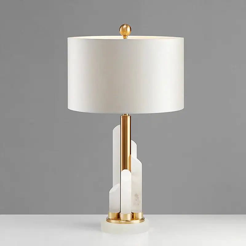 Nordic postmodern light luxury marble table lamp designer bedroom bedside lamp model room living room decorative lamp minimalist